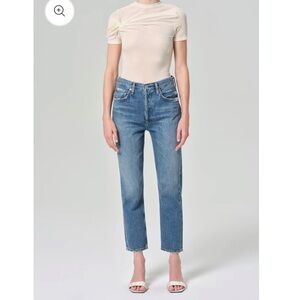 AGOLDE Riley High Rise Straight Crop Jeans